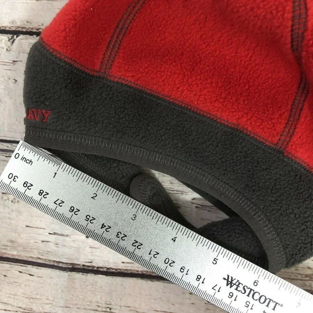 Old Navy Fleece Beanie -‎ Red and Gray Ohio State Colors - Size S